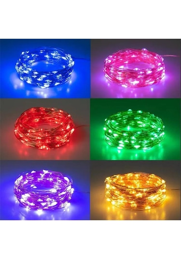 Mavi Noel Işığı 10m 20m Bakır Gümüş Tel Usb Led Dize İşıklar Peri Noel Düğün Parti Dekor İçin Su Geçirmez Tatil Aydınlatma 2m Mavi