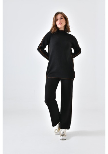 Ftz Women Kadın Çizgili İkili Takım Siyah 20563-siyah Siyah