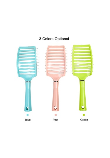 Qingmipy Mavi Renkli Rahat Saç Tarama Ve Saç Derisi Masajı Fırçası, Kaymaz Sap Tasarımı