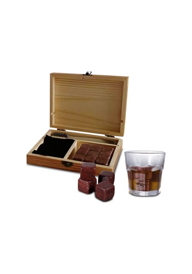 9 Parça Viski Taşı Seti, Ahşap Kutulu Ve Pense İle Soğutma Taşları, Viski Buz Taşları, İçecek Soğutucu Küp, Viski, Şarap, Bira, Meyve Suları İçin Yeniden Kullanılabilir Soğutma Kayaları Çok Renkli