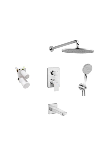Eca Dalia Ankastre Duş Seti - 3 Yollu / 7 Parça Set 102199771 Krom