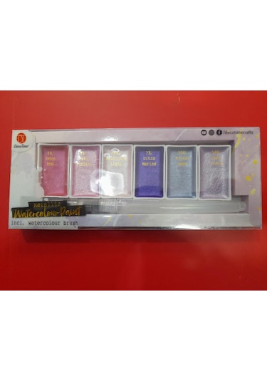 Decotime taş sulu boya sıcak metalik renkler  pembe tonları 6lı