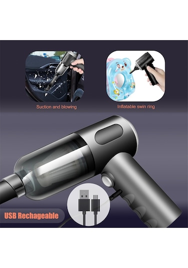 Crackedice Kablosuz El Tipi Araba Süpürgesi