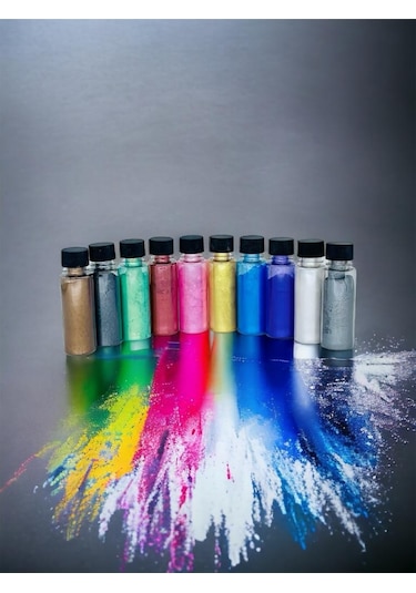 Epoksi Bazlı Sedefli Toz Pigment 10 Renk 20 ML