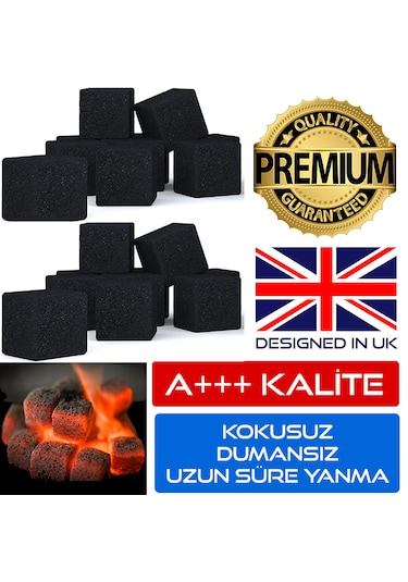 Nargile Kömürü Hindistan Cevizi 1 Kg 64 Adet Küp 26mm A+++ Kal...