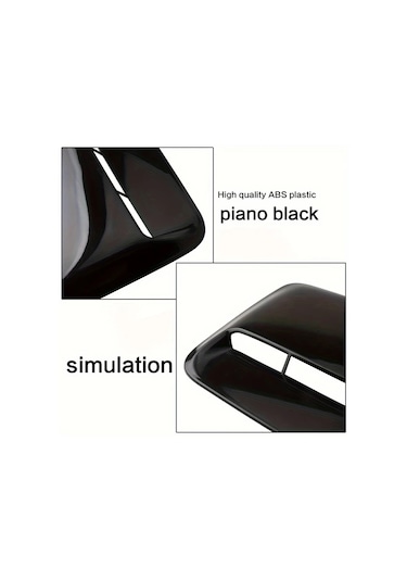 Dashanshop 3 Adet Siyah Abs Karbon Fiber Kaput Venti Motor Soğutma Ve Şık Görünüm