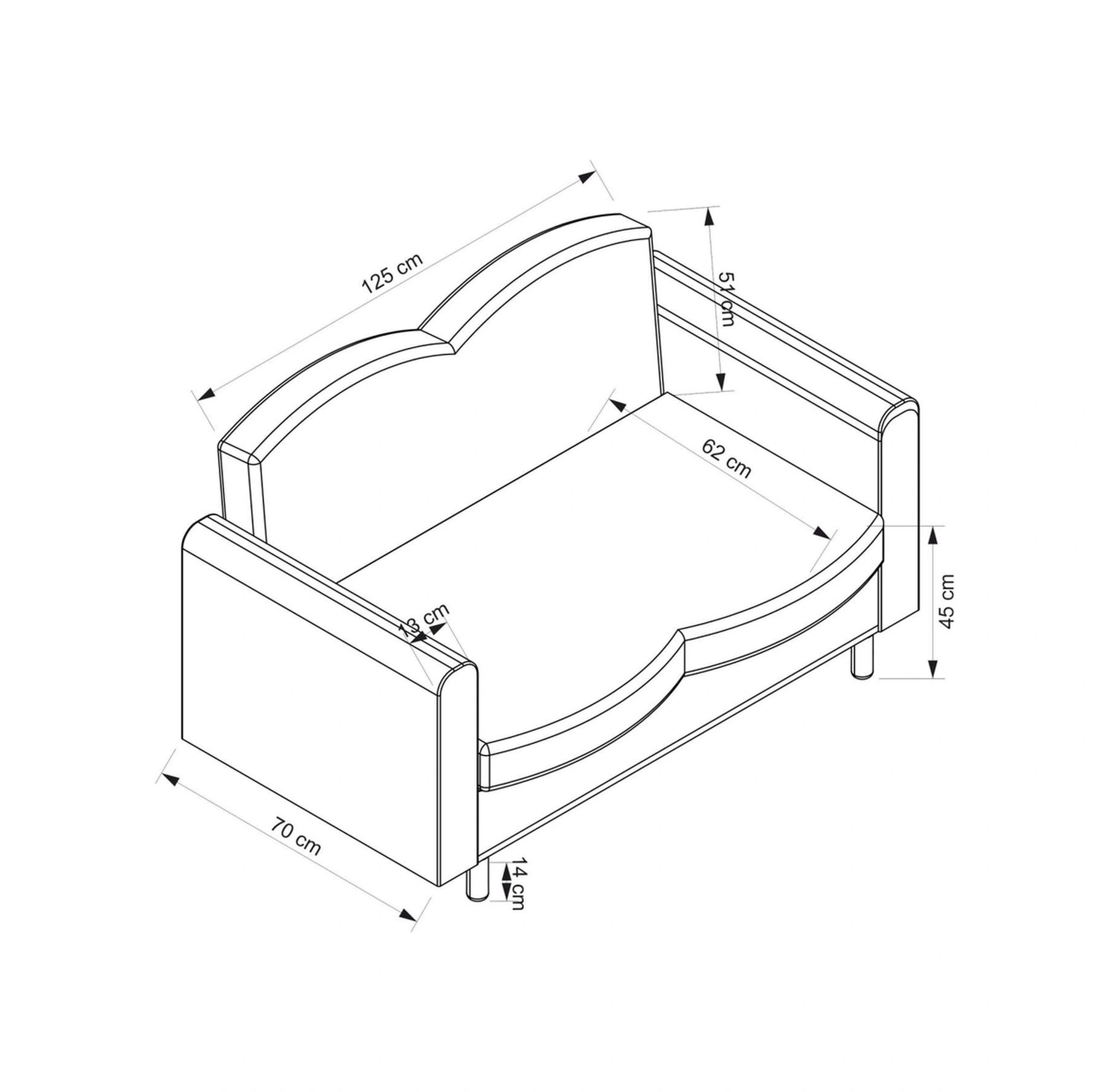 Lotus 2'li Koltuk Coco13 Antrasit