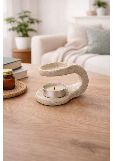 Cogo Seramik El Yapımı Stoneware Seramik Buhurdanlık Minimal Tasarım