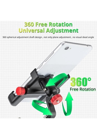 Promend Sjj-297b Gidon Standı Modeli Bisiklet Telefon Tutucu Evrensel Alüminyum Alaşımlı Elektrikli Bisiklet Dağı Siyah