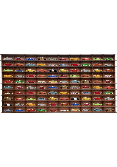 Woodbu 1/64 Hobi Araba Rafı 100 Araç (Hot Wheels, Matcbox)