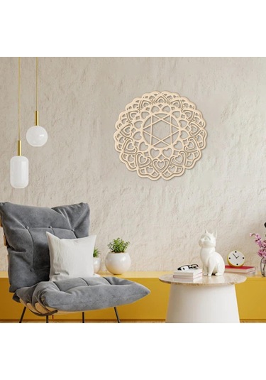 Homyl Yoga Düğün Dekorasyon Için Ahşap Duvar Heykel Kalp