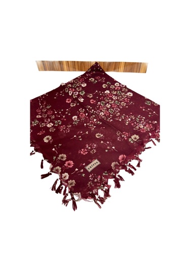 Sökme Boncuklu Pamuk Yazma - 05414 Bordo