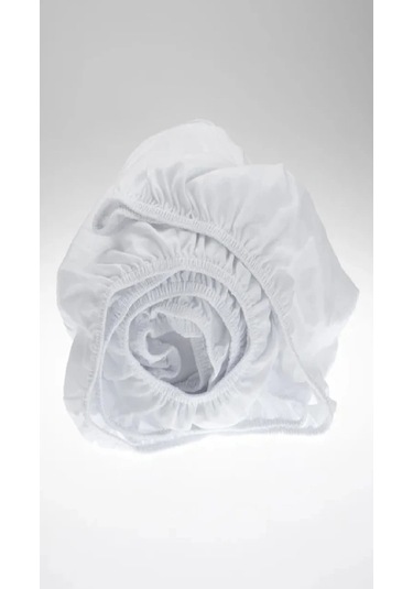 Altın Karma Penye Pamuklu 180x200 Cm Çift Kişilik Lastikli Çarşaf Ekru Ekru