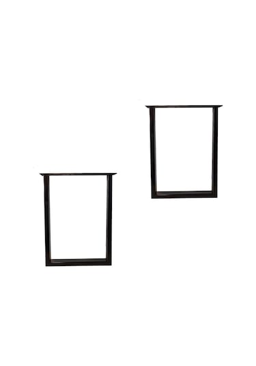 Bin1Fırsatt Metal Ayak Ahşap Masif Kütük Orta Yan Zigon Sehpa Bank Ayağı