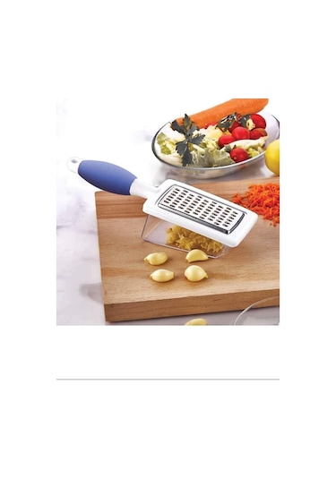 Hazneli Rende Saplı Çift Yönlü Sarımsak Peynir Meyve Sebze El Rendesi Royaleks Fr-166 Çok Renkli