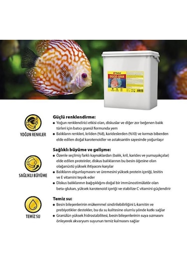 Tropical Discus Gran Colour 100 Gram Renklendirici Granül Yem