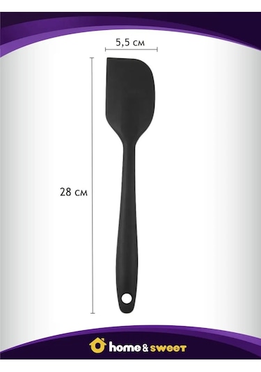 Home&sweet Silikon Tava Spatulası 142915557 Siyah