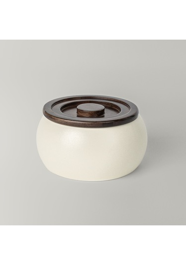 Linens Curve 16 Cm Kapaklı Kase Ekru Ekru