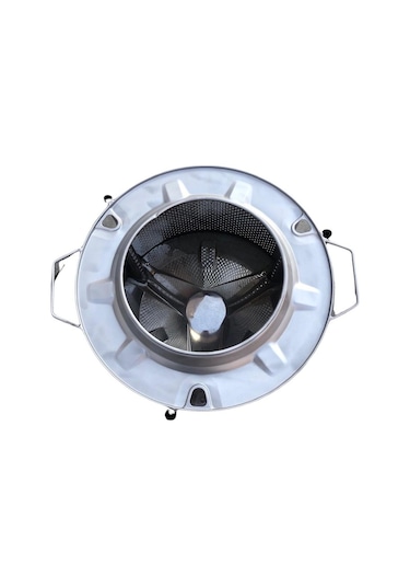 Ateş Çukuru Altı Kapalı Kulplu Model Bahçe Şöminesi Gri