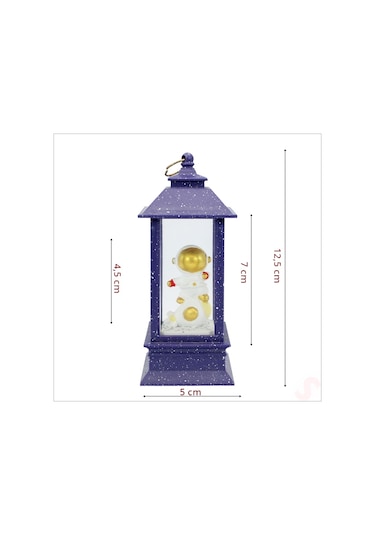 Uçuşan Simli,12,5cm X 5cm Led Işıklı Astronot Fener Küre - D