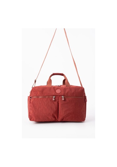 Seyehat Spor Çantası Kabin Boy Valiz 45 35 Cm Omuz Ve Çapraz Askılı Hafif Klinkır Çanta Su İtici Kiremit