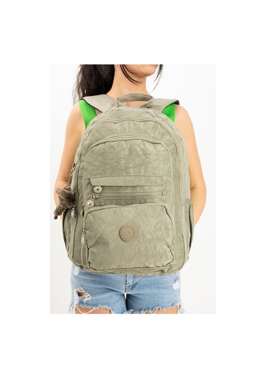 Ultra Hafif Çok Cepli Krinkıl Sırt Çantası Vizon Model: 571-3b - Vizon