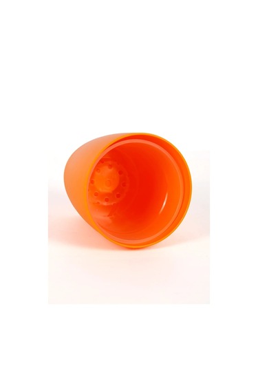 Turuncu Orkide Saksısı Dekoratif Dış Saksı 1 Adet- 12 Pot Şeffaf Orkide Üretim Saksısı Hediyeli Turuncu Saksı