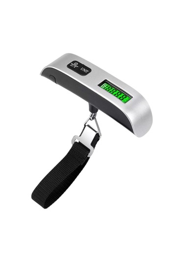 Büro Ev Ofis Hediyesi İçin 50kg Dijital El Kantarı Bavul Valiz Kurban Terazisi Beyaz - Gri