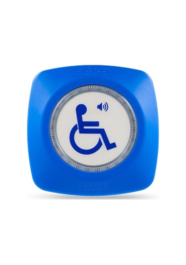 SANEL 9V-32V DOKUNMATIK BUTON (BUZZERLİ) (ENGELLİ) (MAVİ) (90*90)