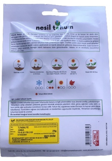 Fasulye Gina Atalık Tohumu 3 Paket