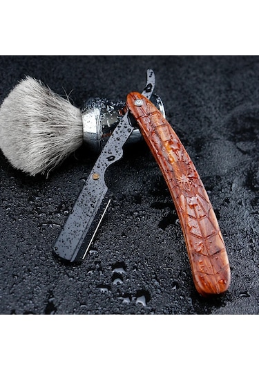 1 Adet Manuel Sekoya Kolu Tıraş Erkek Jilet Yüksek Kalite Profesyonel Kuaför Decorative Pattern