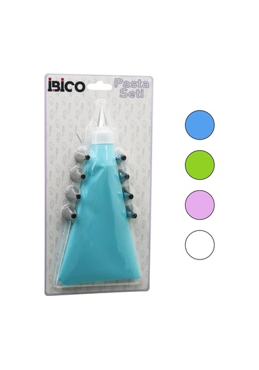 11pcs Pasta Seti - Renkli 1-krema Torbası - 9-metal Sıkma Uçları - 1-uç Tutucu Adaptör Çok Renkli
