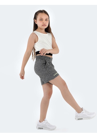 Slazenger DEVARAJ IN Kız Çocuk Şort Koyu Gri