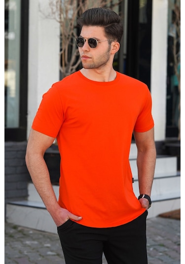 Madmext Madmext Turuncu Erkek Tişört 4951-Turuncu