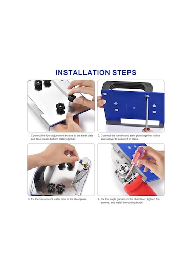 Maiyame Metal 45 Derece Fayans Köşe Kesme Aracı - Seramik Ve Taş Kesim İçin Zımba Tutucu