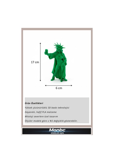 Monbc Modern Özgürlük Heykeli Figürü 3d Tasarım Dekoratif Biblo, Hediyelik Ve Ev Ofis İçin Şık Aksesuar