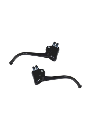2 Adet Bisiklet Fren Kolları El Freni Değiştirme, Güvenilir, Gidon Metal Fren Kolları, Siyah Siyah