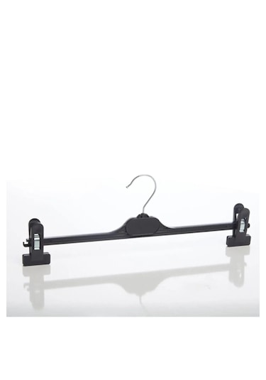 5 Adet Mandallı Pantolon & Etek Askısı Metal Kıskaçlı, Kırışma Önleyici Süngerli, Kaymaz Tasarım Siyah