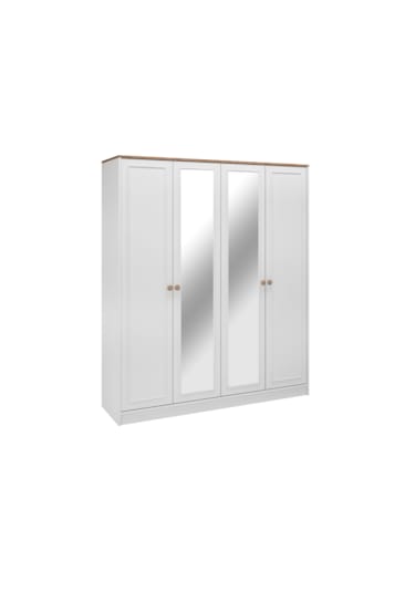 Smart 4 Kapaklı Aynalı Raflı Dolap/gardırop %100mdf