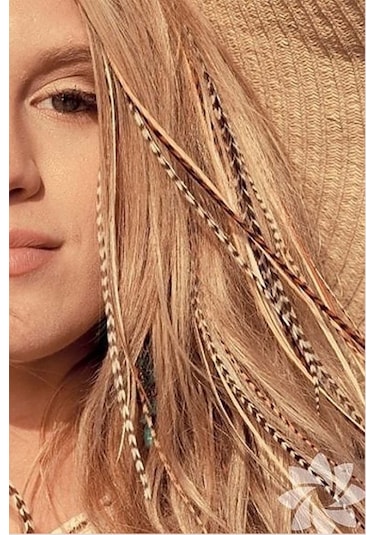 Prodiva Gerçek Sülün Tüyü.Saç Aksesuarı 14 Lü Karışık Renkler