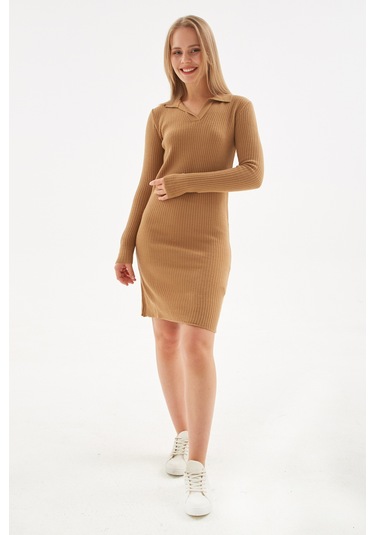 Fashion Friends Kadın Elbise 24k0275K1 Camel