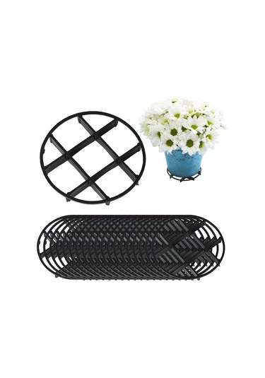 20 Paket Bitki Seviyesi Pot Asansör Bitki Tabağı Drenaj Rafı Yuvarlak Saksı Ayakları Yükseltici