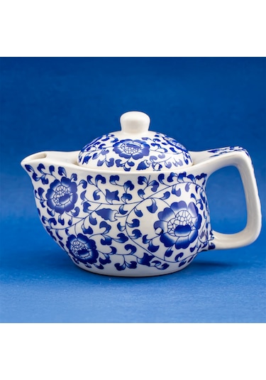 Kosova Dem-133-6 Isıya Dayanıklı Porselen Demlik 400 Ml Mavi