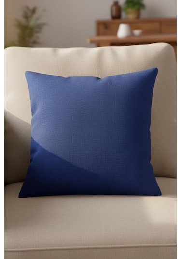 Dekoratif Kırlent Kılıfı Runa 43x43 Cm İndigo
