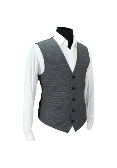 Mentor Regalo Erkek Yelek V Yaka Siyah Desenli 50581