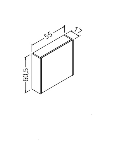 Begonya 55 Cm Üst Modül Beyaz
