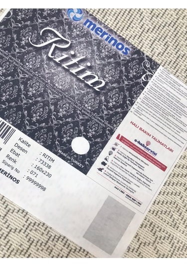 Merinos Halı Ritim 73338 071 Serisi Salon Oturma Yatak Odası Halısı Kahverengi - Bej