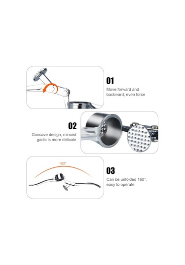 Paslanmaz Çelik Sarımsak Presi Öğütücü Mutfak Pişirme Sebzeler Zencefil Sıkacağı Ezici Elde Taşınabilir Zencefil Kıyma Makinesi Araçları Taklit Gümüş