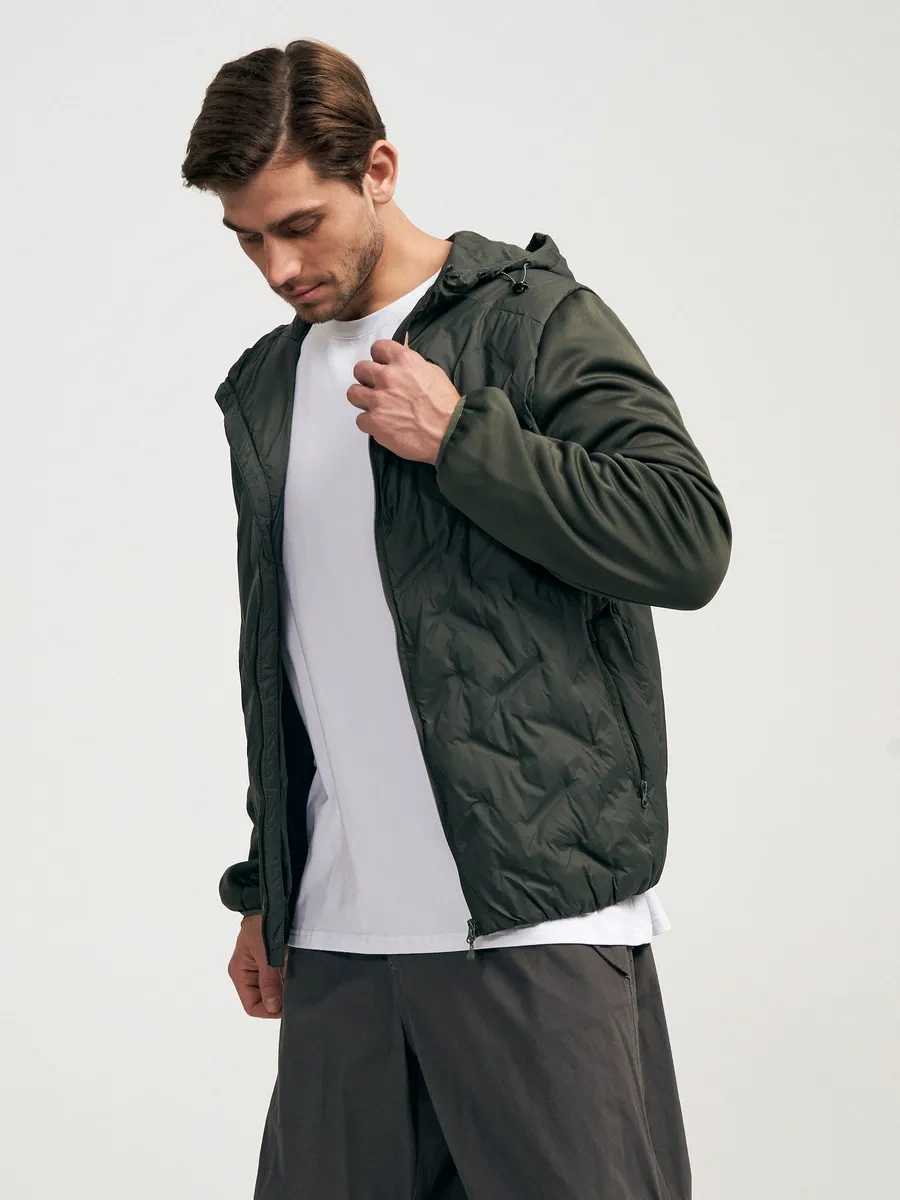 Tvoe Tekstil Kollu Kapüşonlu Sıcak Tutan Rüzgarlık Montu 262620605 Khaki