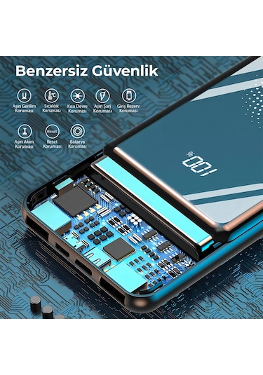 Woyax by Deji Powerbank 10000mAh 22.5W Kablosuz Hızlı Taşınabilir Şarj Cihazı